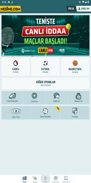 Nesine ภาพหน้าจอ 1