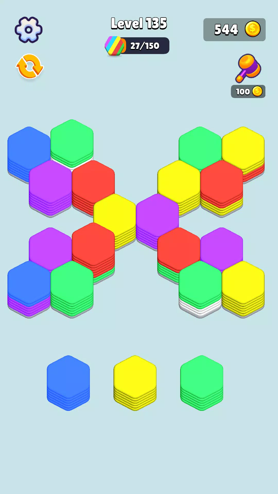 Stack Hexa Sort: Puzzle Match スクリーンショット 3