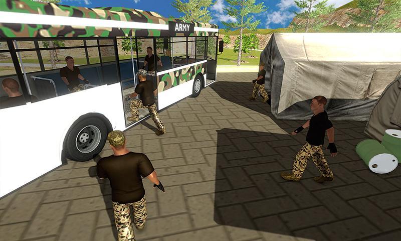 Army Bus Driving Simulator Captura de pantalla 0