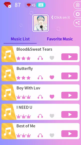 Kpop Music Game - Dream Tiles ဖန်သားပြင်ဓာတ်ပုံ 0