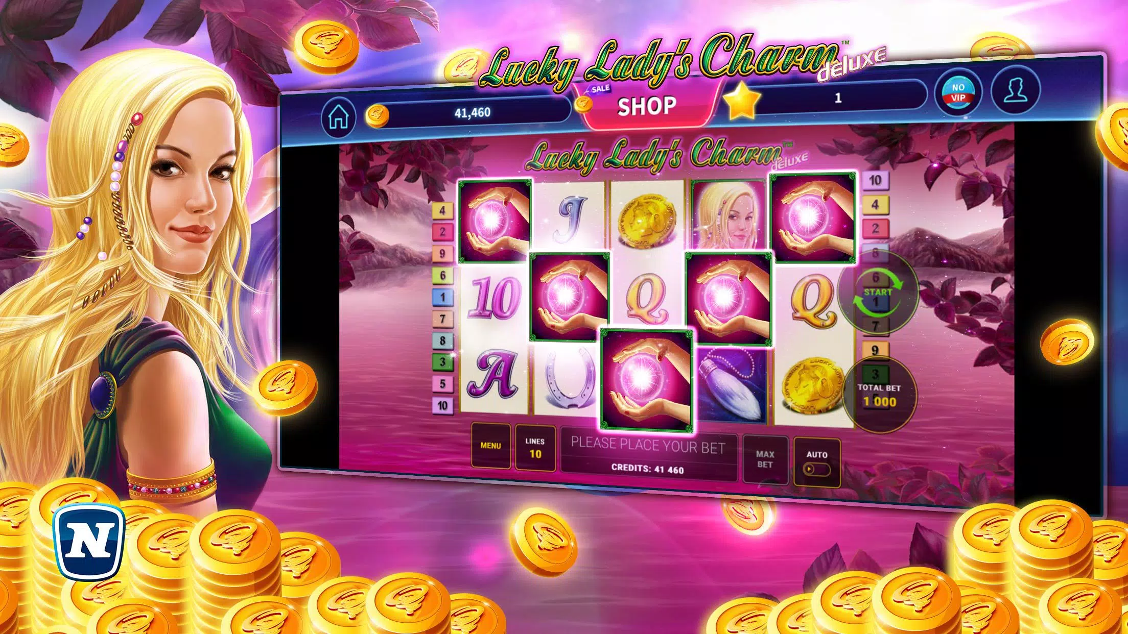 Lucky Lady’s Charm Deluxe Slot Screenshot 0