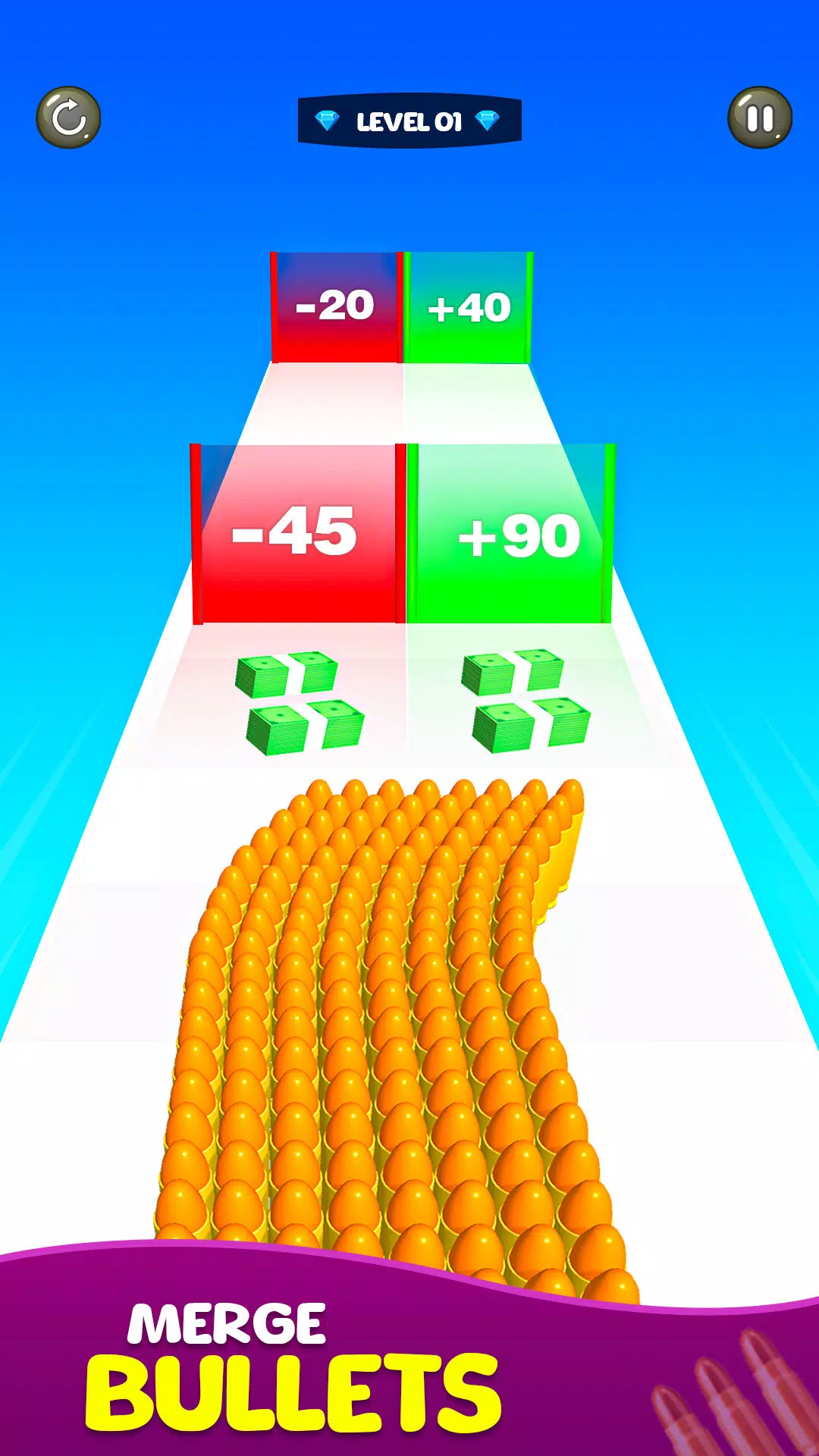 Merge Bullet Army Game Run 3D Screenshot 0