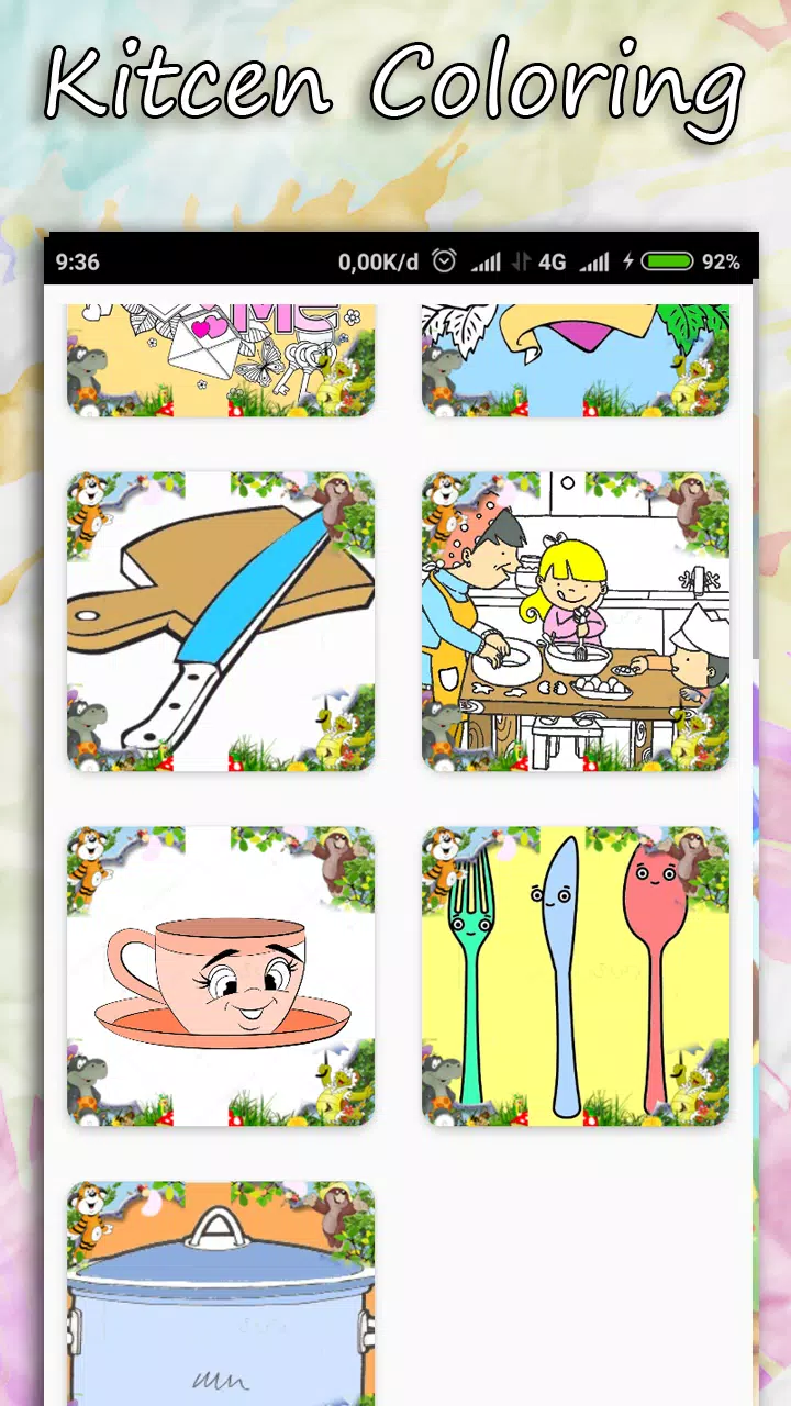 Coloring Kitchen Cooking page Zrzut ekranu 1