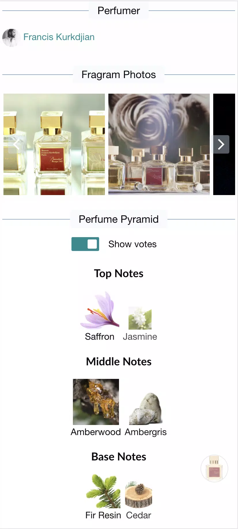 Fragrantica Perfumes स्क्रीनशॉट 0