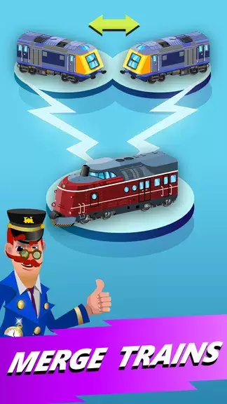 Train Merger Idle Train Tycoon Скриншот 0