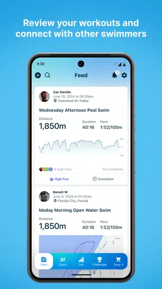 Swim.com: Workouts & Tracking স্ক্রিনশট 1