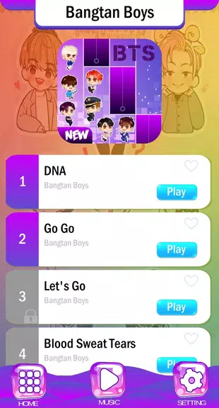 Schermata BTS Chibi Piano Tiles 0