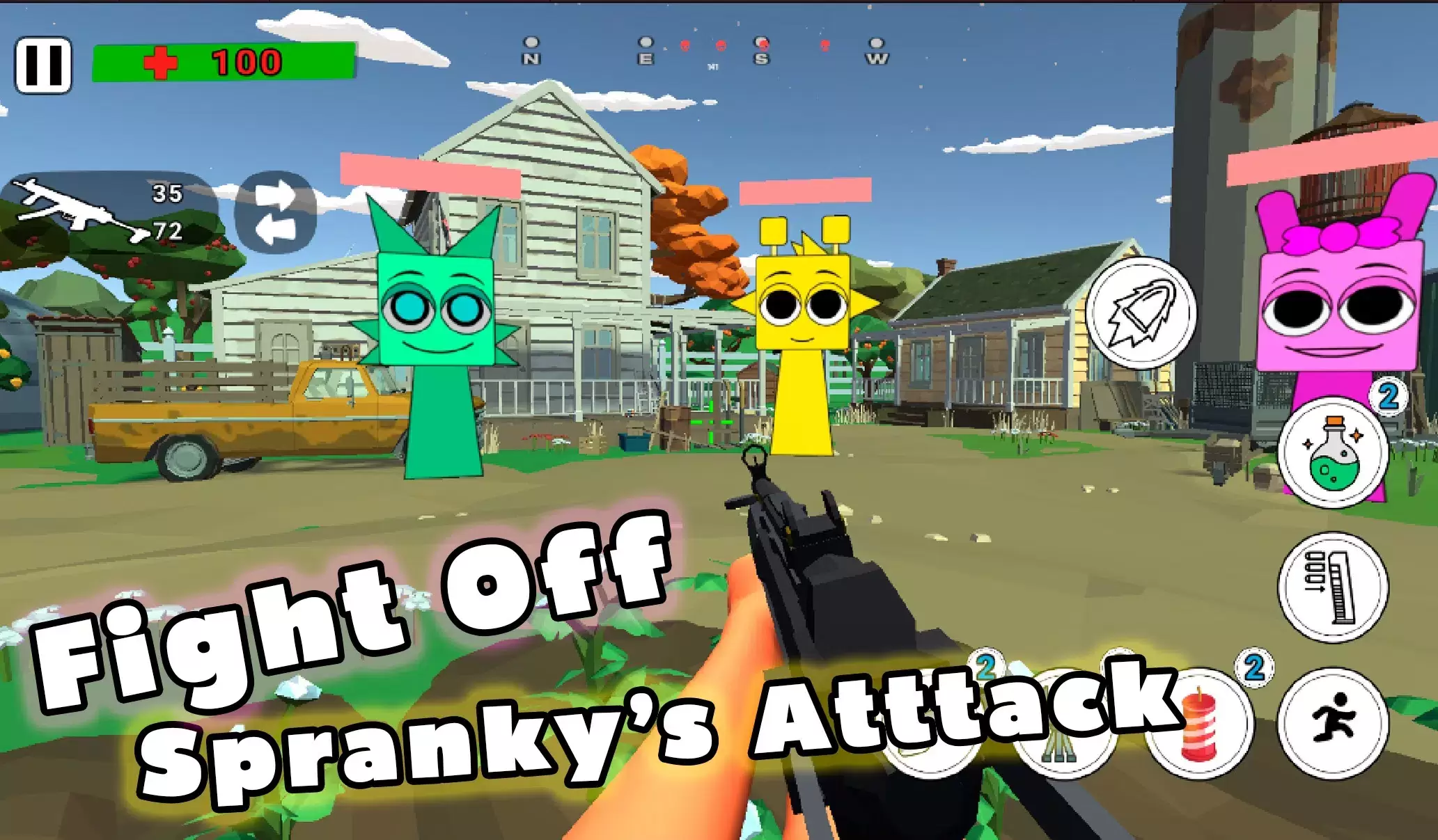 Battle Spranky Sandbox Shooter ภาพหน้าจอ 0