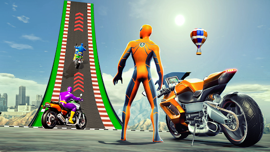 Super Hero Game - Bike Game 3D Capture d'écran 2