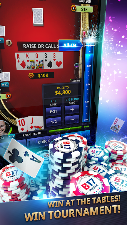 B17 Poker - Texas Hold’em, Live cam poker Ảnh chụp màn hình 1