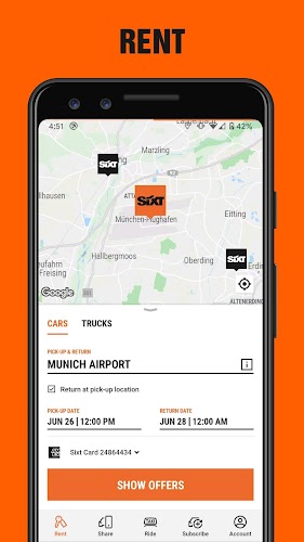 SIXT rent. share. ride. plus. Captura de tela 1