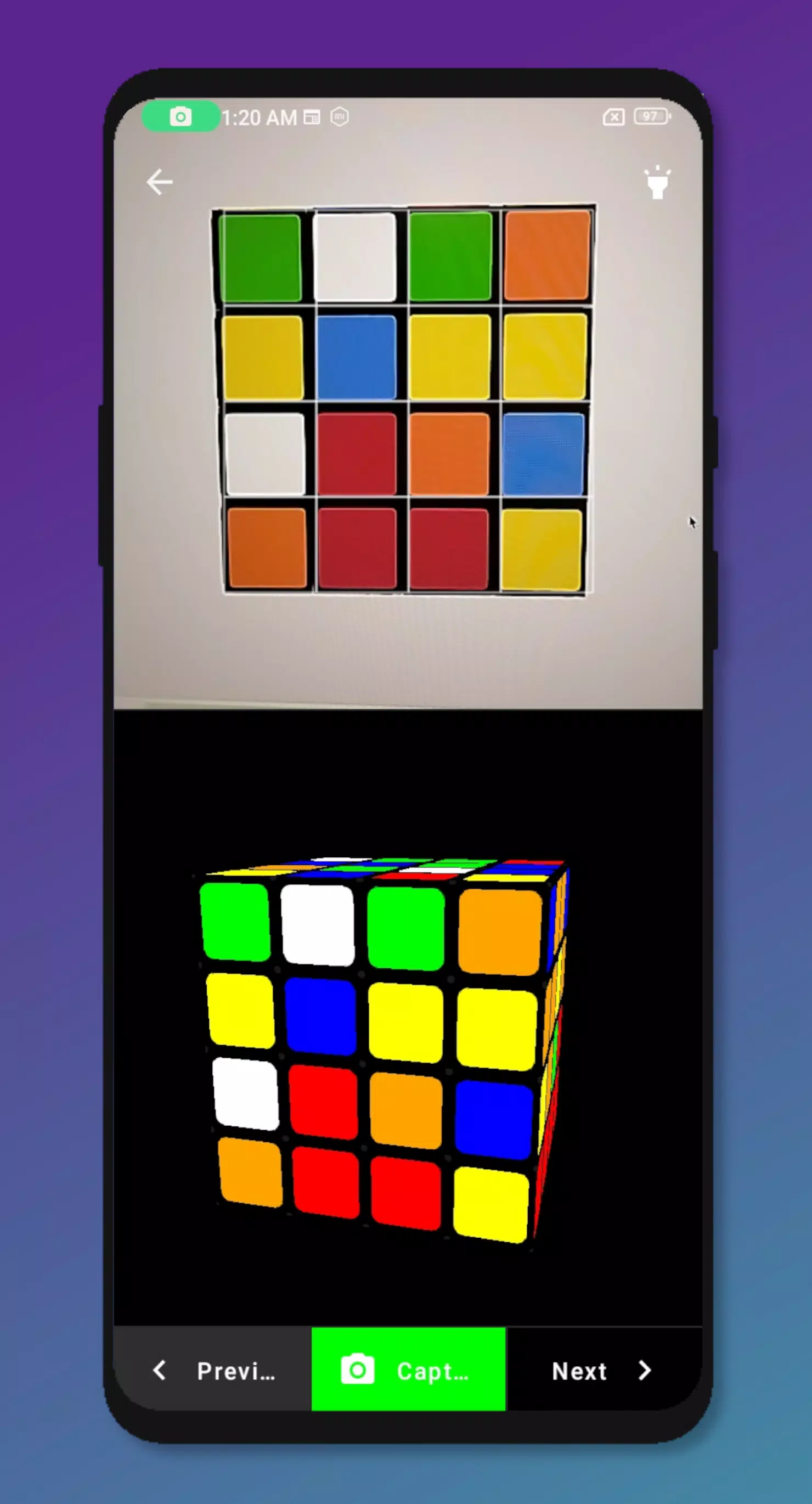 Rubik’s Cube Solver 4x4 스크린샷 1