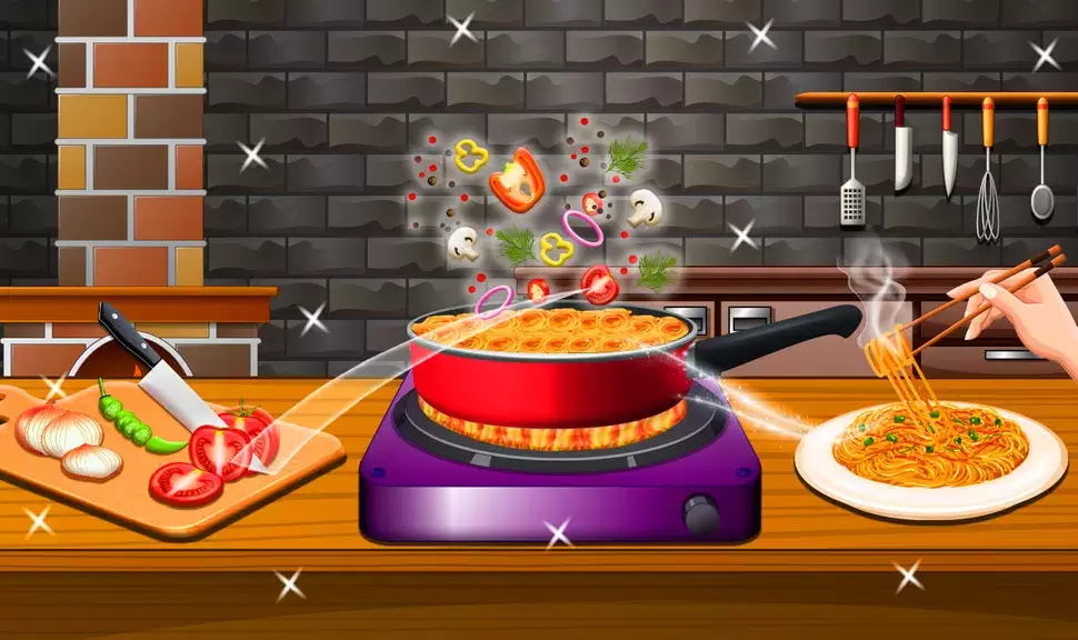 Crispy Noodles Cooking Game ภาพหน้าจอ 1