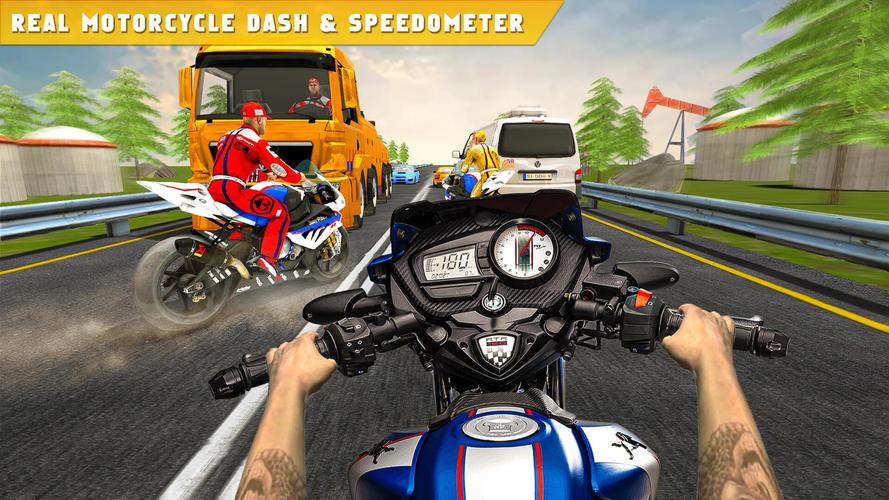 Highway Traffic Bike Race Moto Screenshot 1