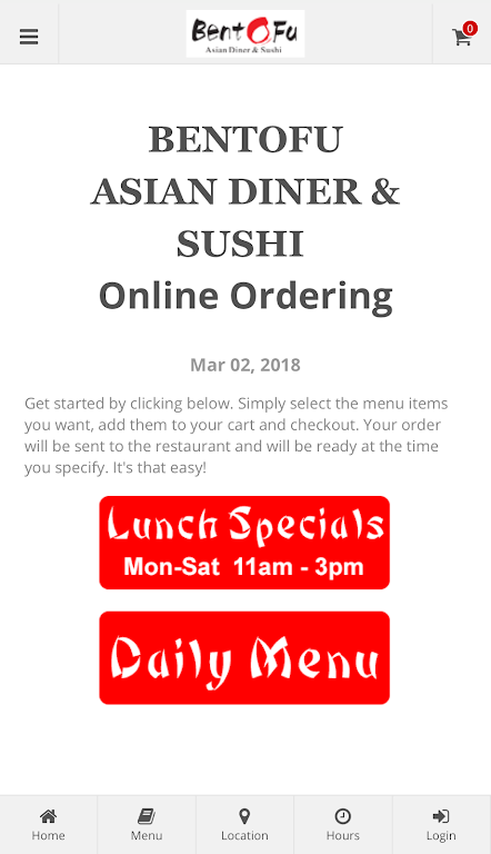 BentoFu Asian Diner & Sushi स्क्रीनशॉट 0