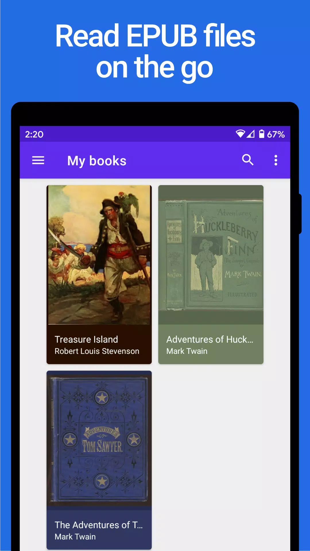 Lithium: EPUB Reader Screenshot 0