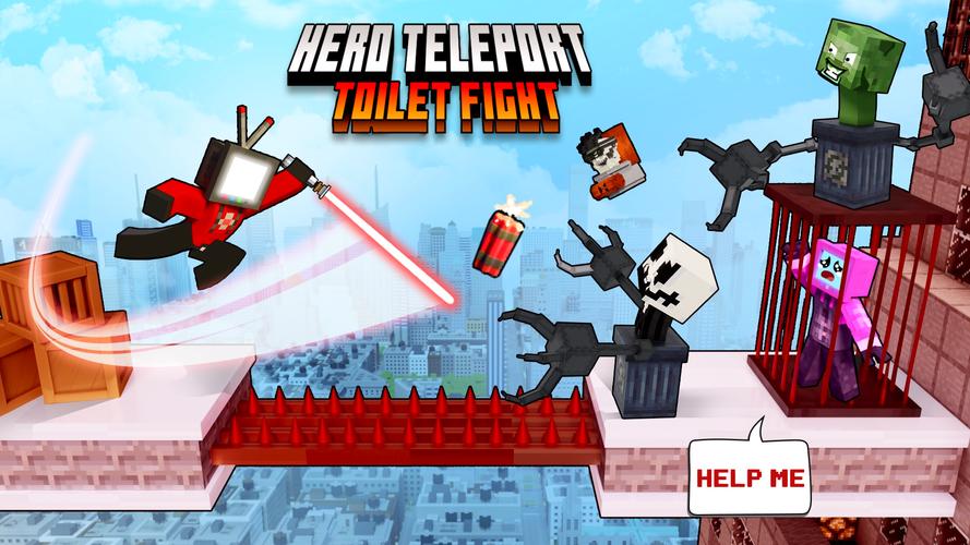 Hero Teleport: Toilet Fight Captura de pantalla 0