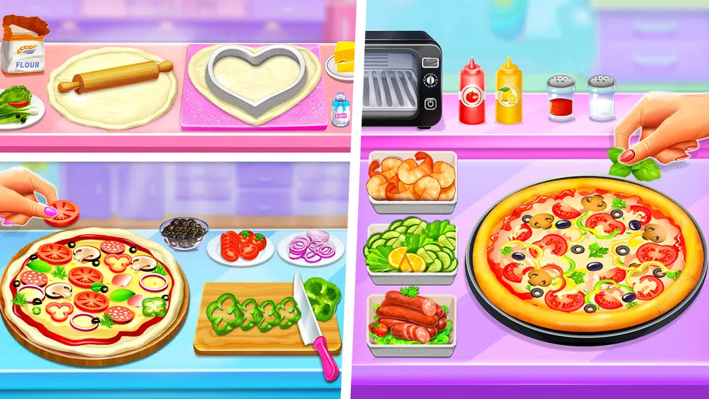 Pizza Maker Food Cooking Games Schermafbeelding 0