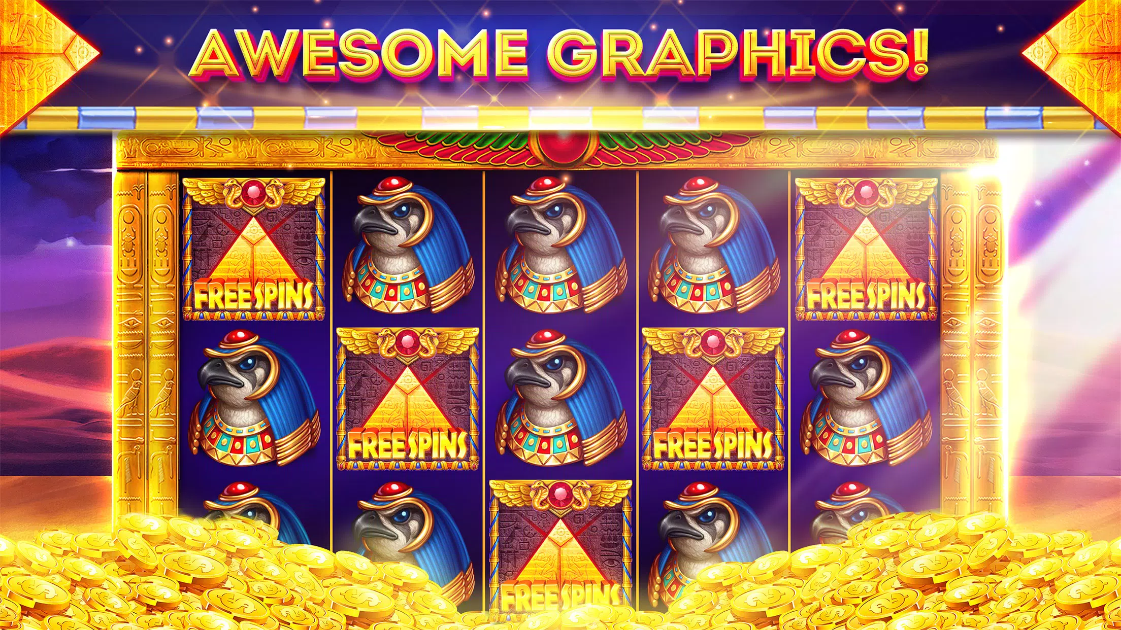 Pharaohs of Egypt Slots Casino Zrzut ekranu 1