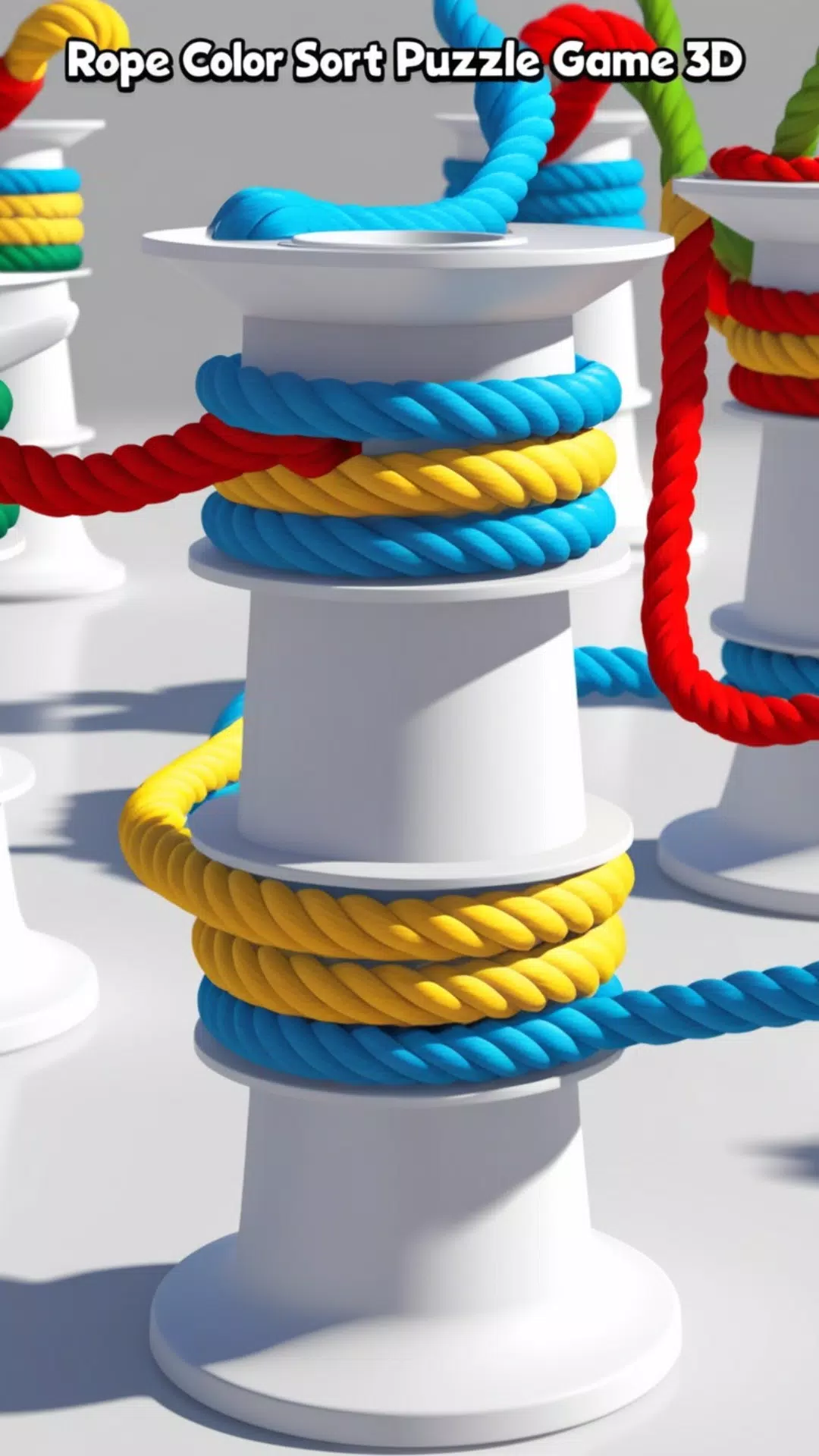 Rope Color Sort Puzzle Game 3D スクリーンショット 1