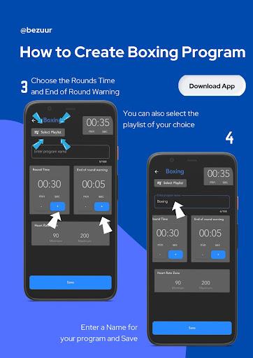 Bezuur Boxing Interval Timer Скриншот 2