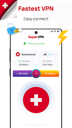 Switzerland VPN: Get Swiss IP スクリーンショット 0