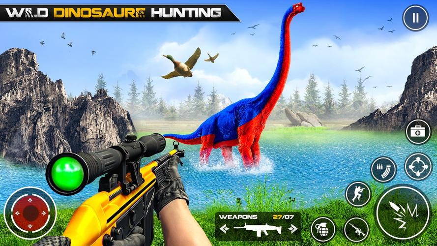 Dinosaur Hunting Gun Games Скриншот 3