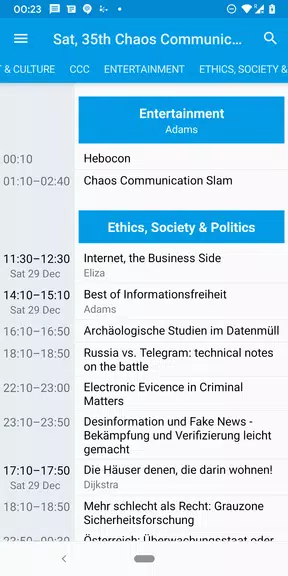 Giggity (schedule viewer) Tangkapan skrin 3