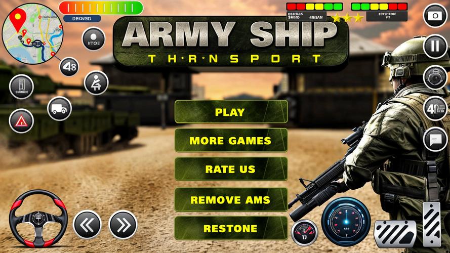 Army Transport Tank Ship Games Скриншот 0