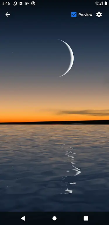 Moon Over Water Live Wallpaper Captura de tela 0