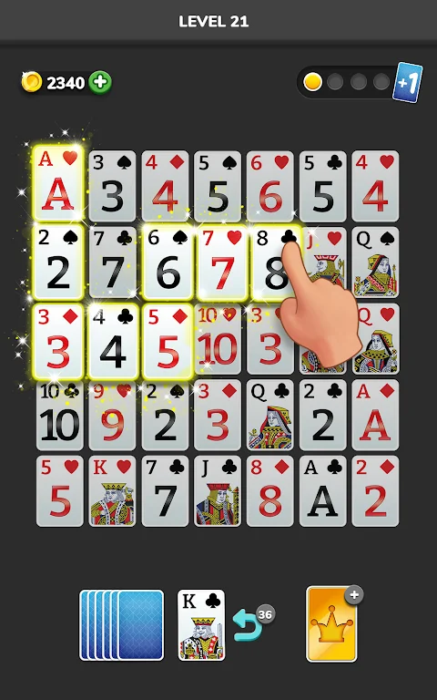 Solitaire 3D - Tripeaks Puzzle Captura de pantalla 2
