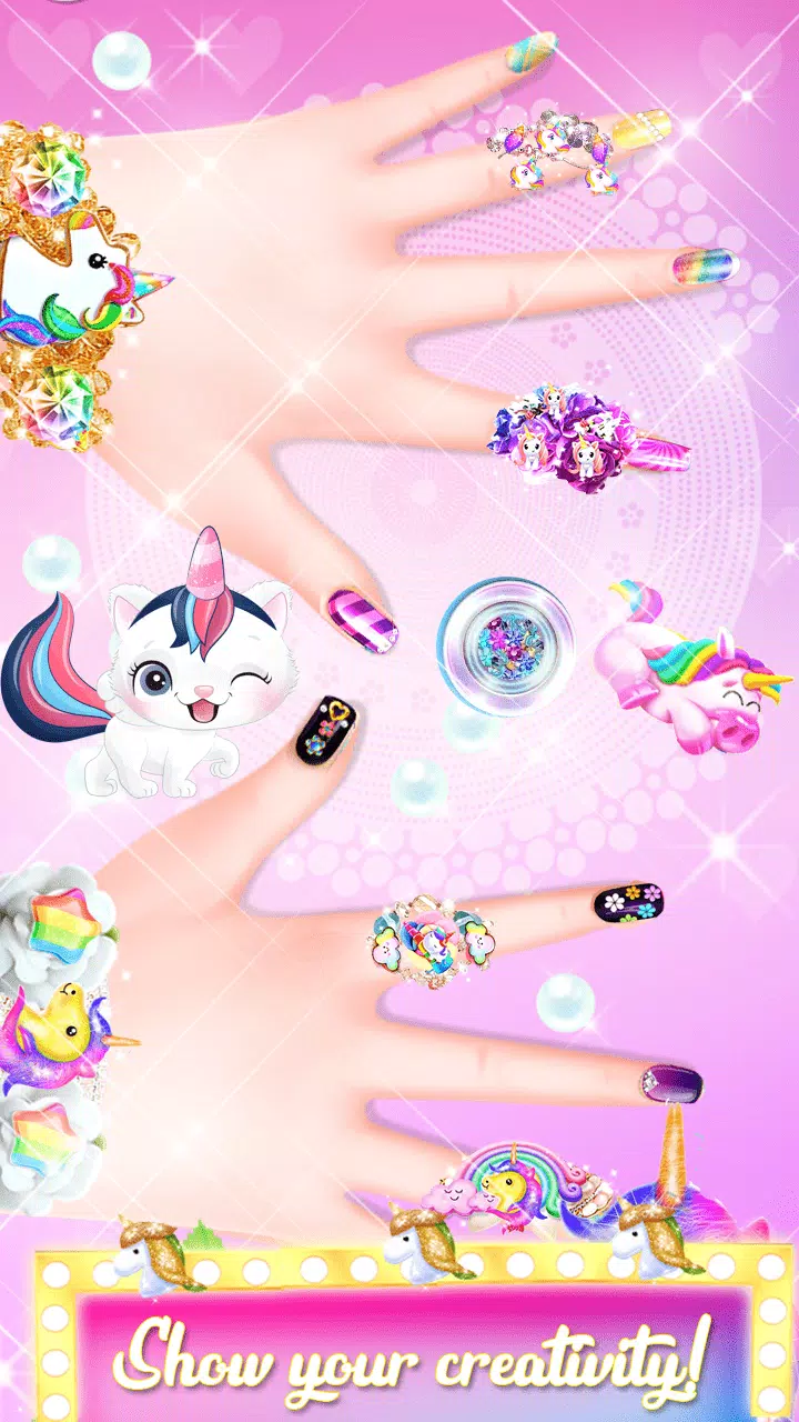 Unicorn Acrylic Nails Makeover Captura de tela 3