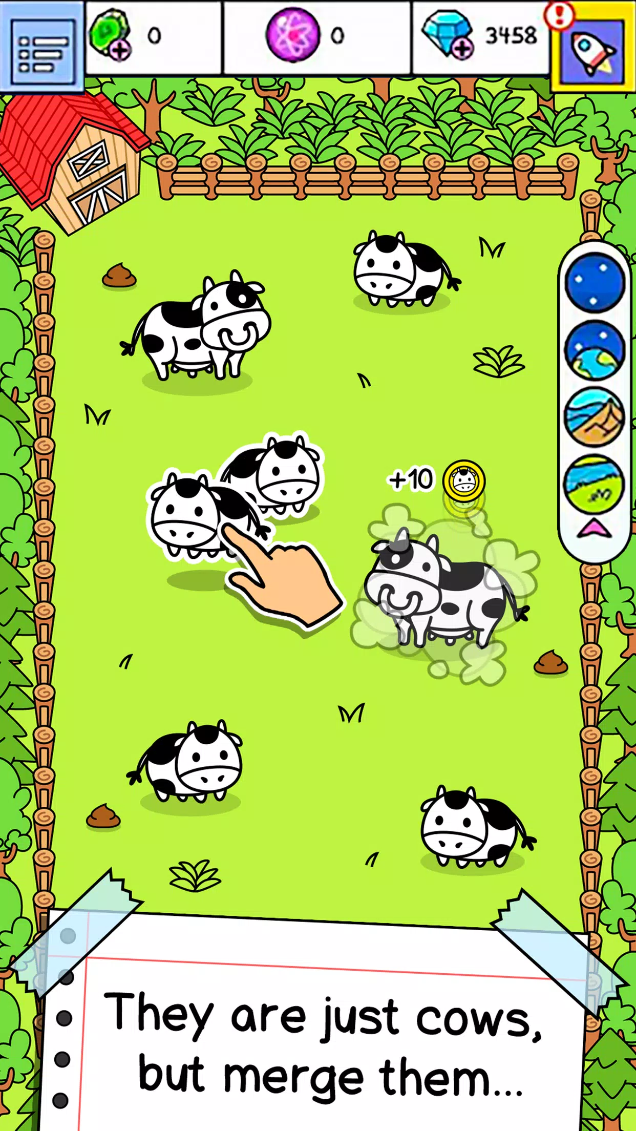 Cow Evolution: Idle Merge Game スクリーンショット 0