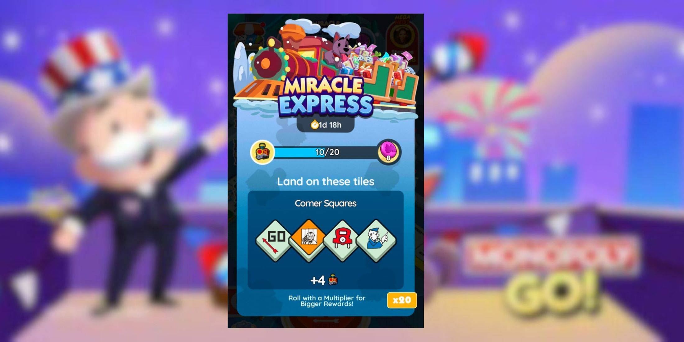 Monopoly Go: Recompensas e hitos de Miracle Express