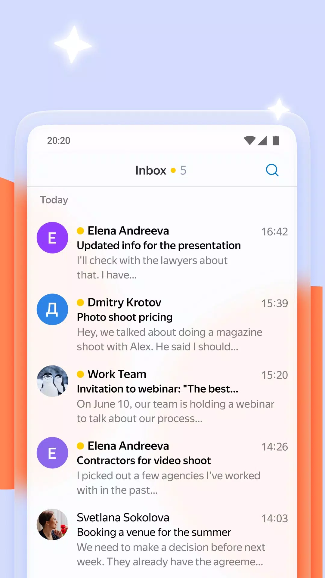 Yandex Mail Captura de pantalla 1