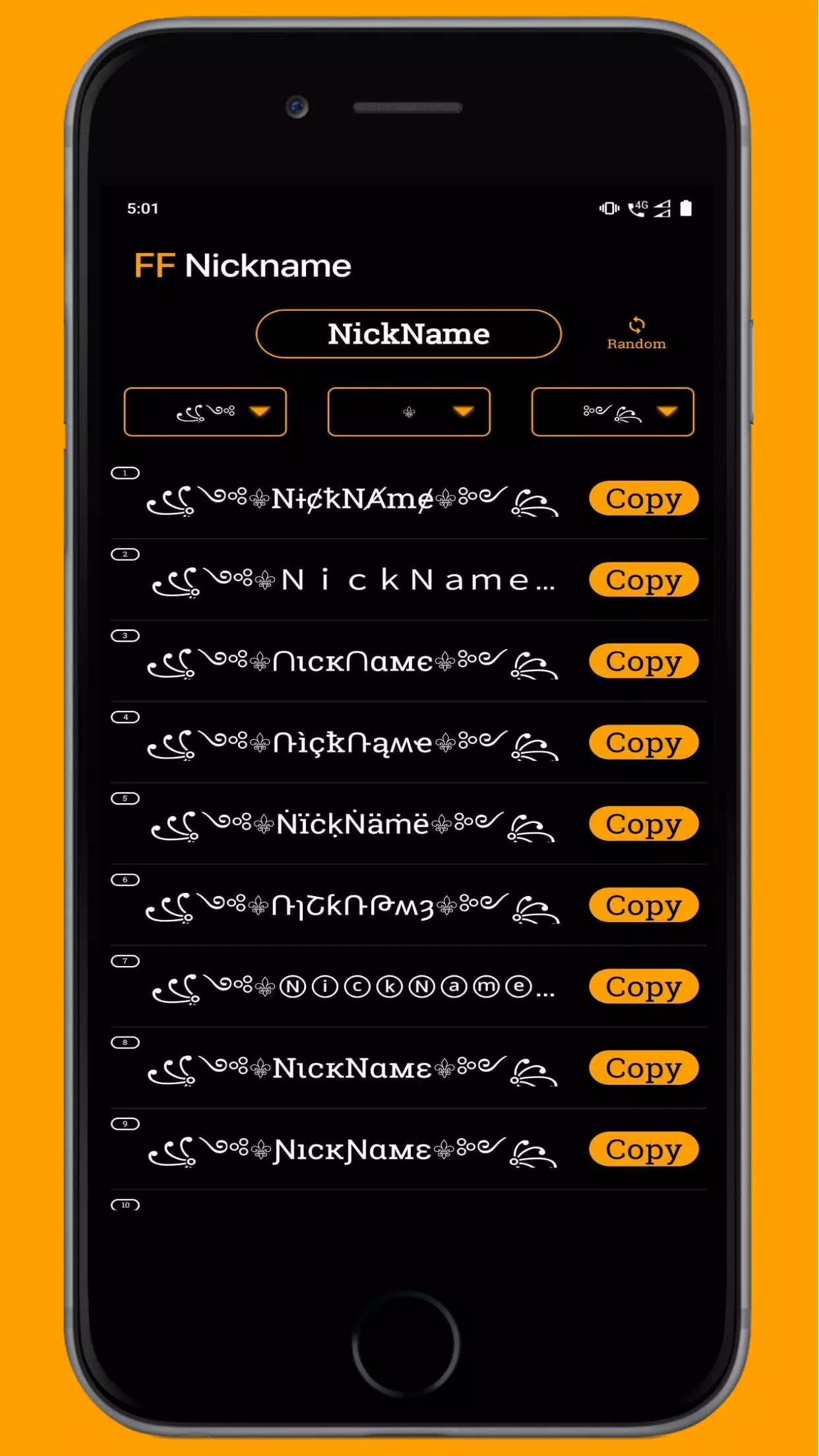 FF Name Creator - Nickname Generator For Games應用截圖第1張