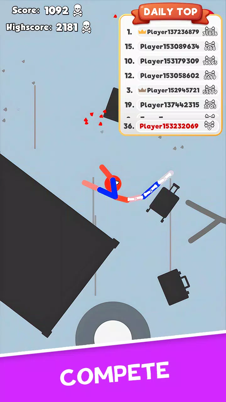 Stickman Broken Bones io Скриншот 1