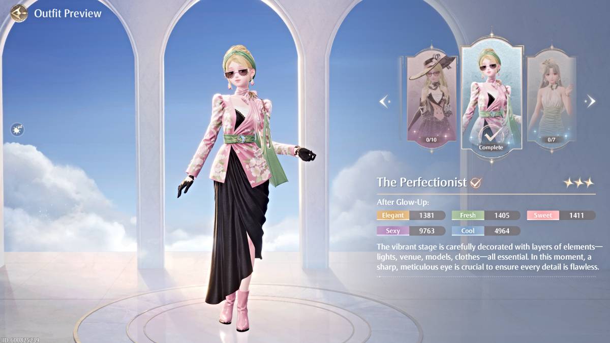 เครื่องแต่งกายที่สมบูรณ์แบบใน Infinity Nikki