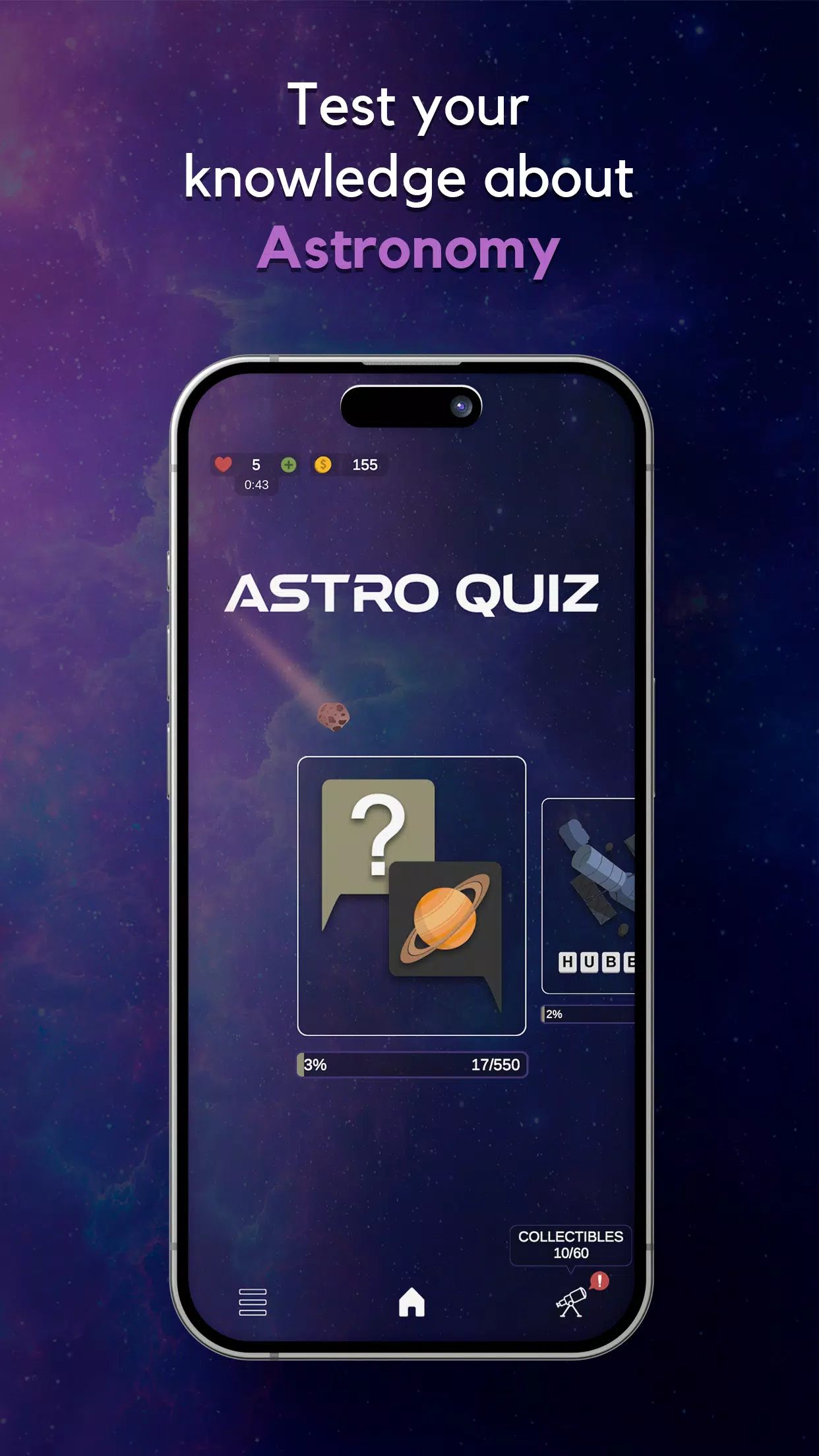 Schermata AstroQuiz - Learn Astronomy 0