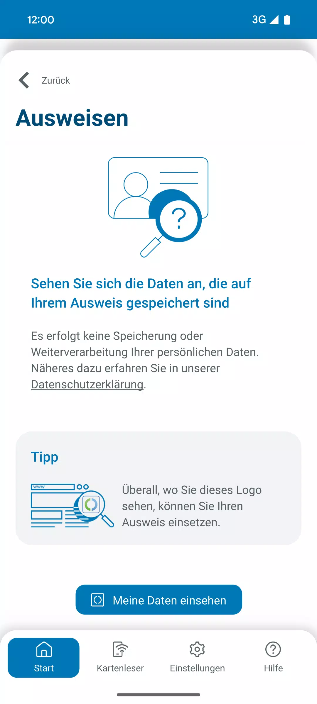 AusweisApp Bund スクリーンショット 1
