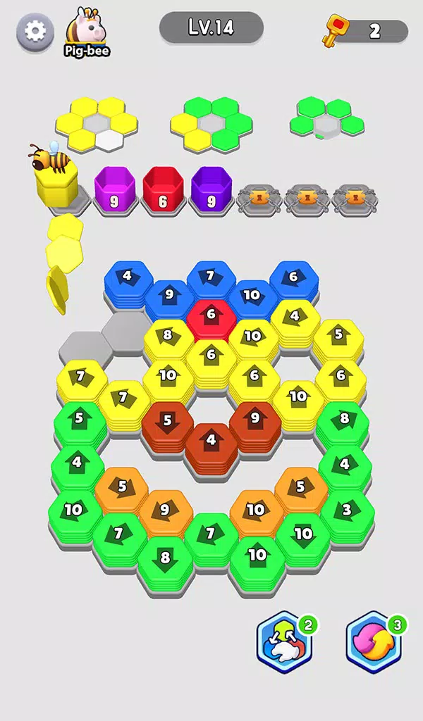 Bee Out - Hexa Away Puzzle स्क्रीनशॉट 3