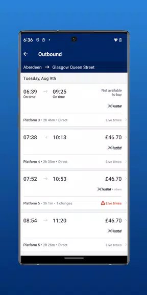 ScotRail Train Times & Tickets應用截圖第1張