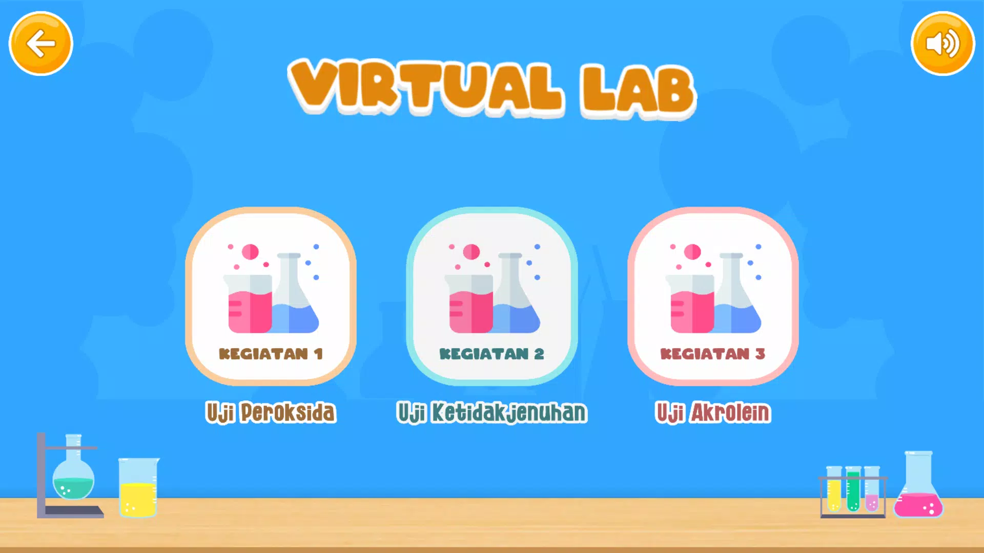 Virtual Lab Reaksi Lemak Ekran Görüntüsü 3