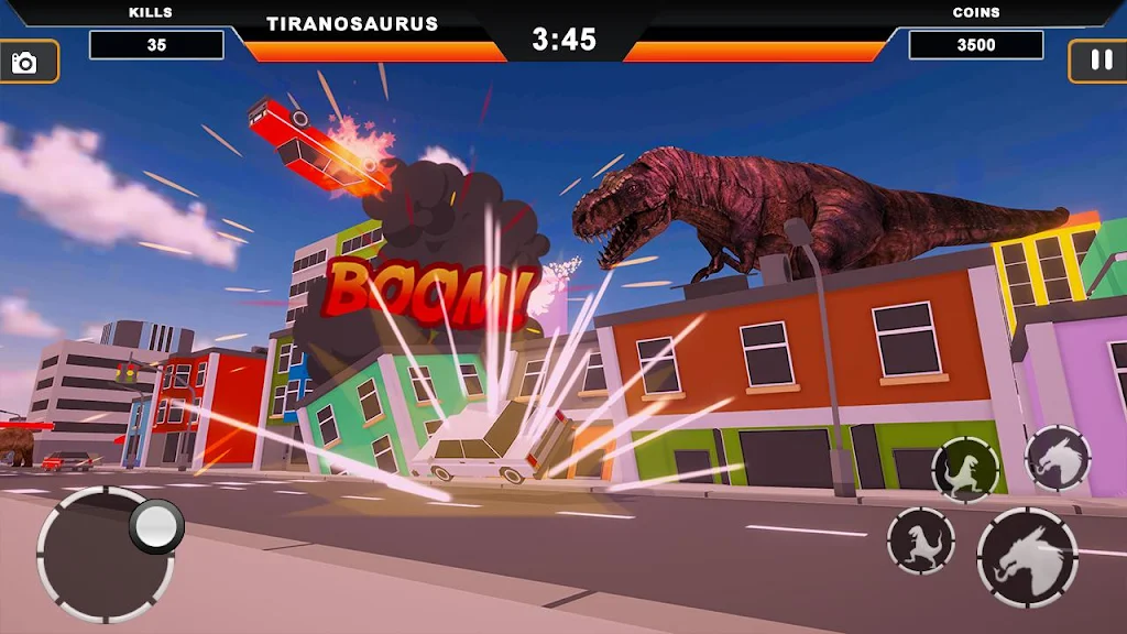 Dinosaur Rampage: Dino City Rampage Simulator Ảnh chụp màn hình 0