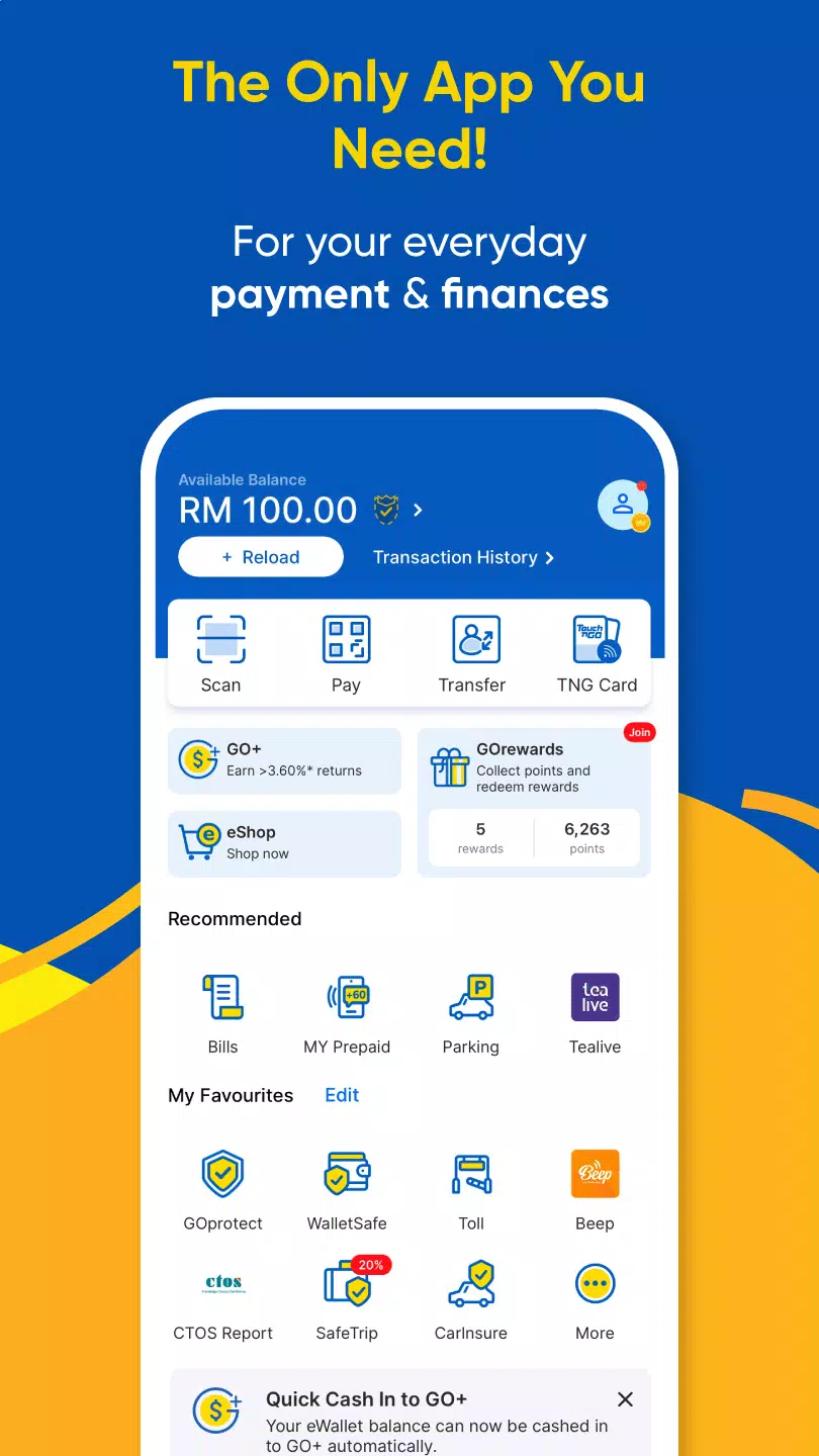 Touch ’n Go eWallet Schermafbeelding 0