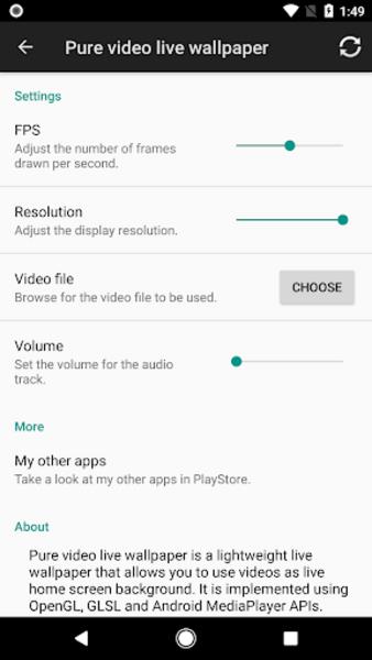 Pure video live wallpaper Tangkapan skrin 1