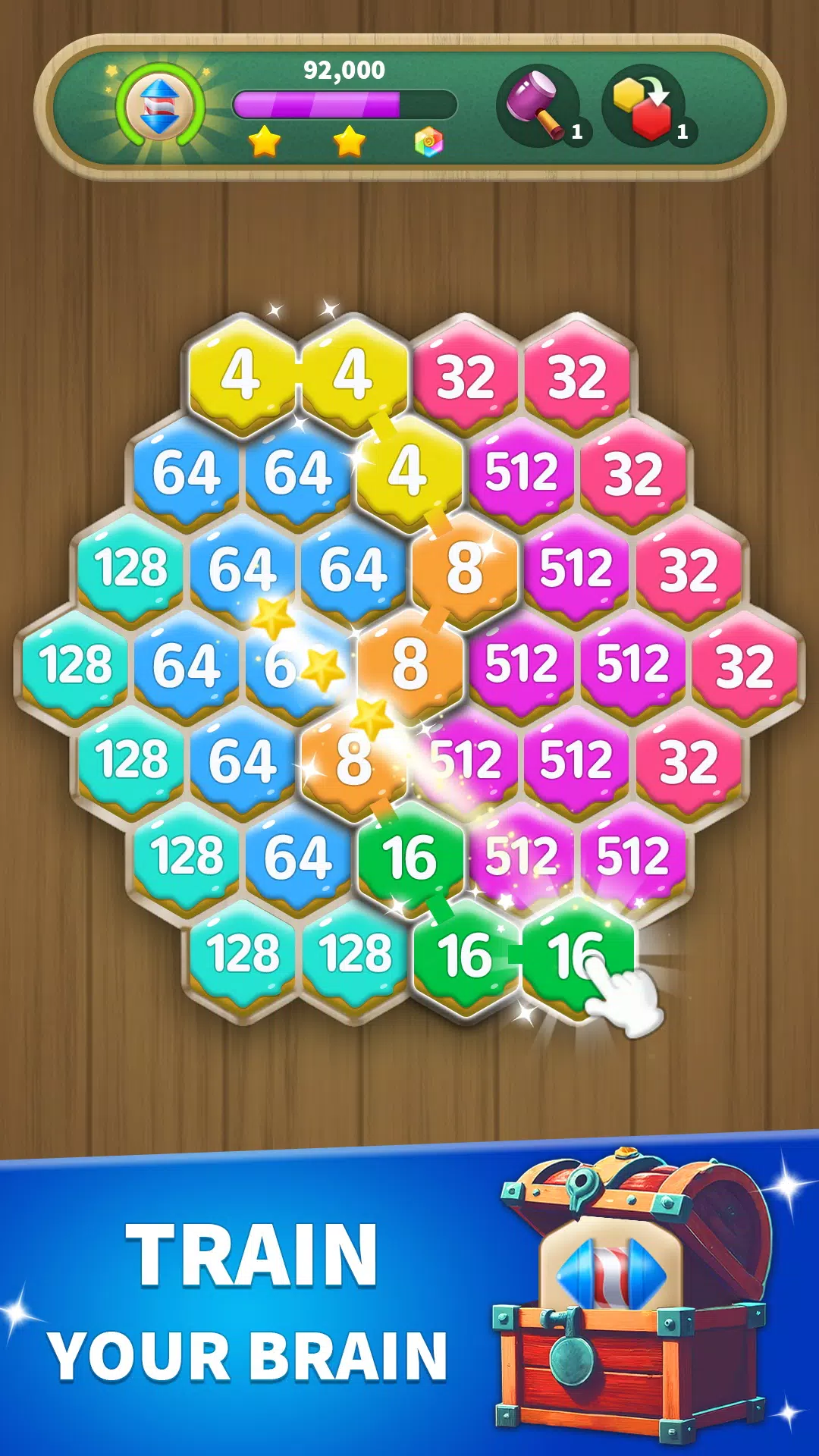 Hexa Connect: 2048 Puzzle ภาพหน้าจอ 1