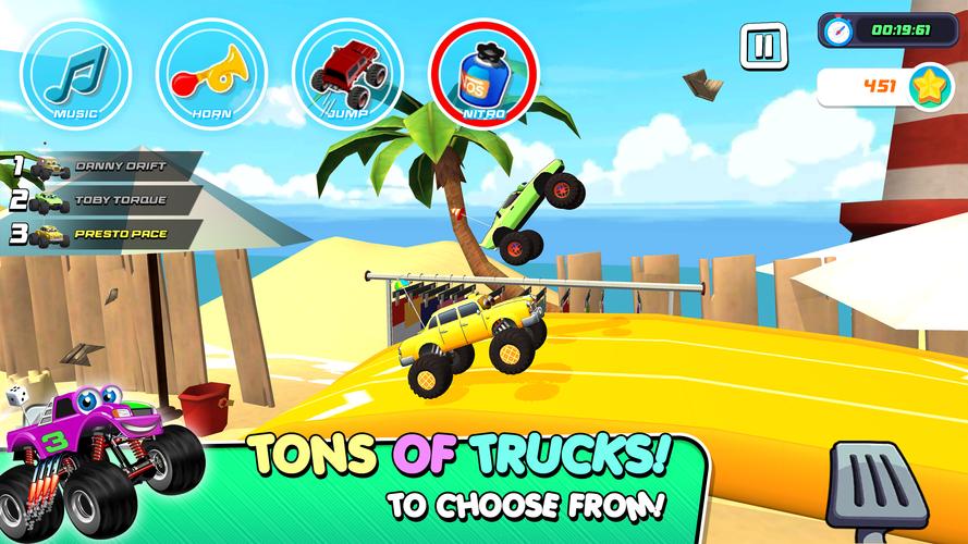 Monster Trucks Game for Kids 3 স্ক্রিনশট 1