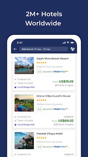 Schermata Travala.com: Hotels & Flights 1