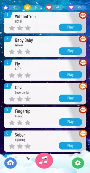 Kpop Piano Magic Tiles Offline - All Korean Song 스크린샷 2